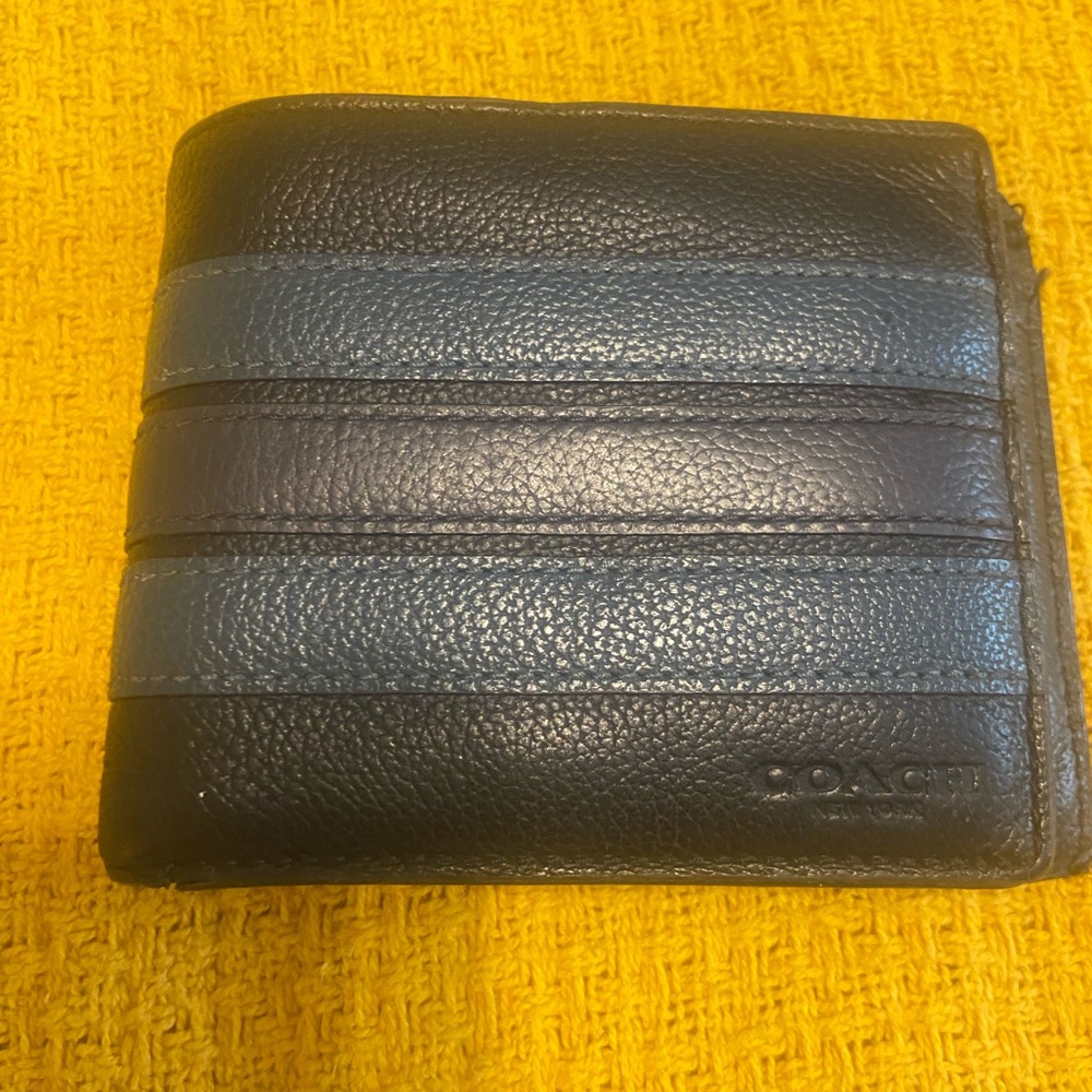 NWOT🔥Coach Men's Black and Gray Cash/Card Holder